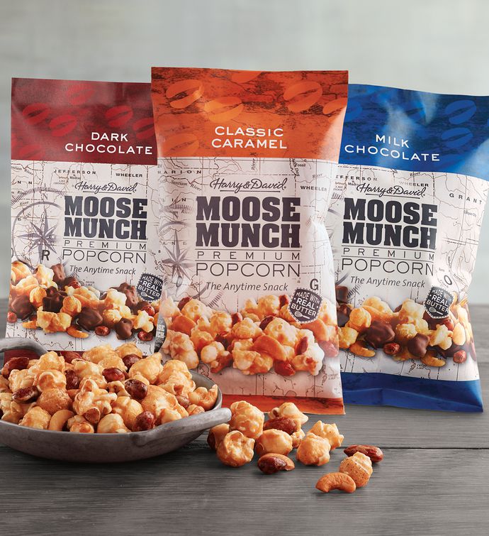 Moose Munch&#174; Premium Popcorn Snack Trio
